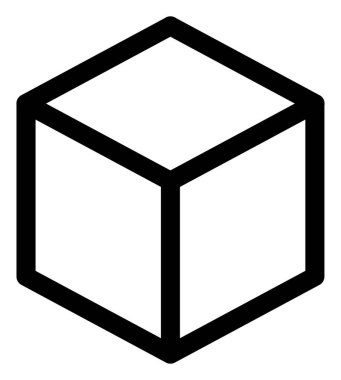 Raster Kübik Simge İllüstrasyonu