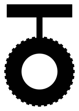Raster Lastik Salıncak Simgesi İllüstrasyonu