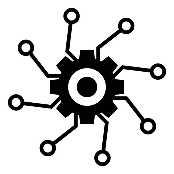 Raster Gear Circuit Links Εικόνα εικονιδίου — Φωτογραφία Αρχείου