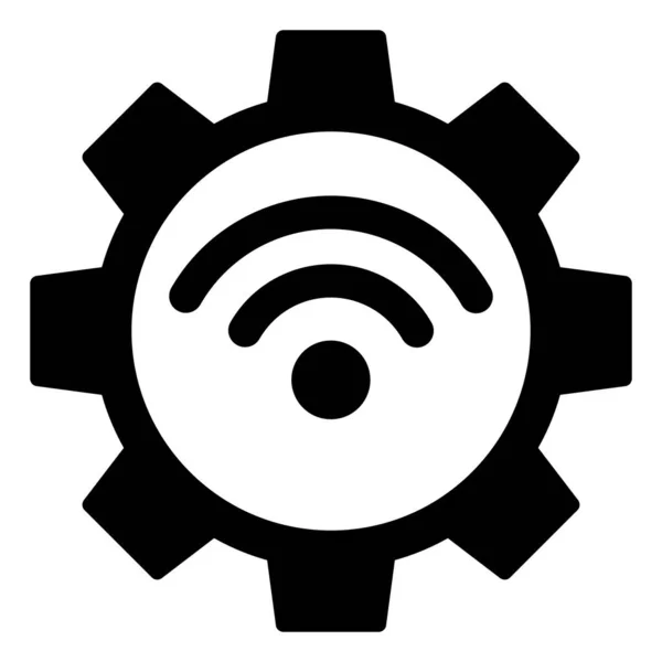 Raster Wi-Fi 기어 아이콘 일러스트레이션 — 스톡 사진