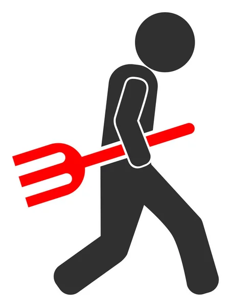 Raster Fork Robber Icon Illustration — Stock Photo, Image