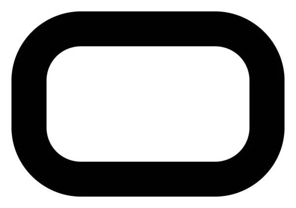 Растерянная прямоугольная икона — стоковое фото