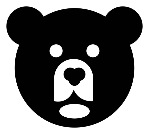 Raster Bear Head Icono Ilustración —  Fotos de Stock