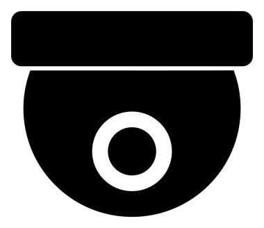 Raster CCTV Kamera Simgesi İllüstrasyonu