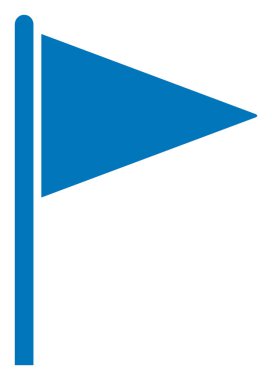 Raster Üçgeni Bayrak Simgesi İllüstrasyonu