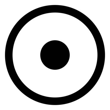 Raster Çember Merkezi Simge İllüstrasyonu