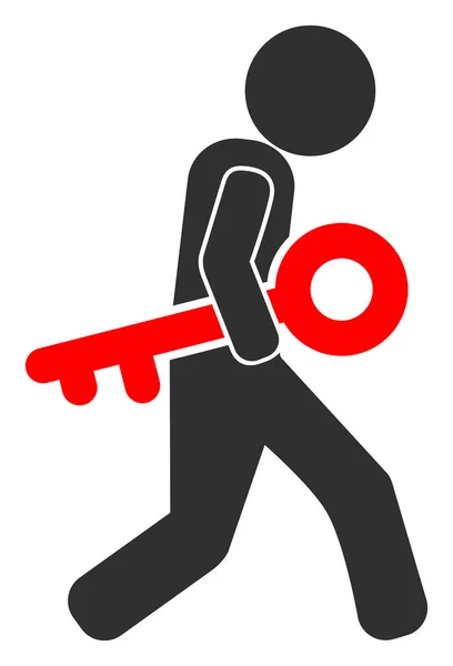 Ilustracja ikony włamywacza Raster Key — Zdjęcie stockowe