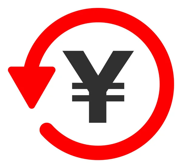 Raster Yen Refund Icon Illustration — Stock Photo, Image