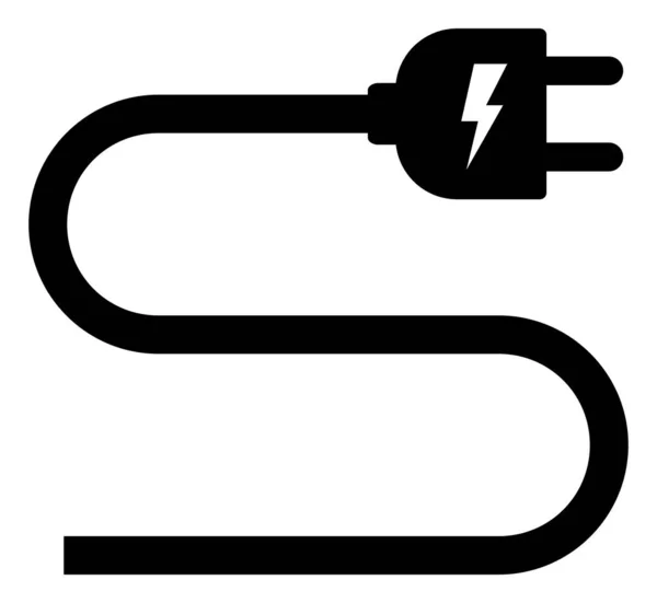Raster Electric Cord Icon Illustratie — Stockfoto