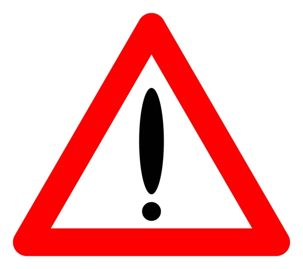 Raster Warning Sign Icon Illustration — Φωτογραφία Αρχείου