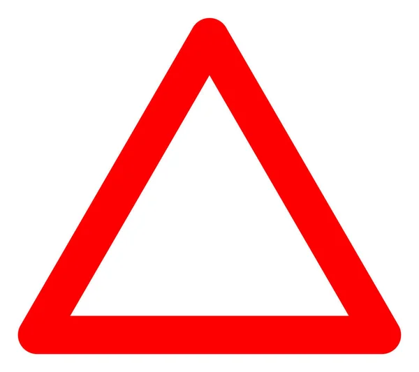 Raster Warning Triangle Template Icon Illustration — Stock Photo, Image