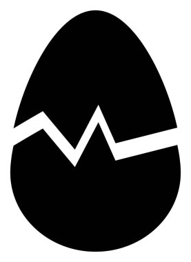 Raster Kırık Yumurta Simgesi İllüstrasyonu