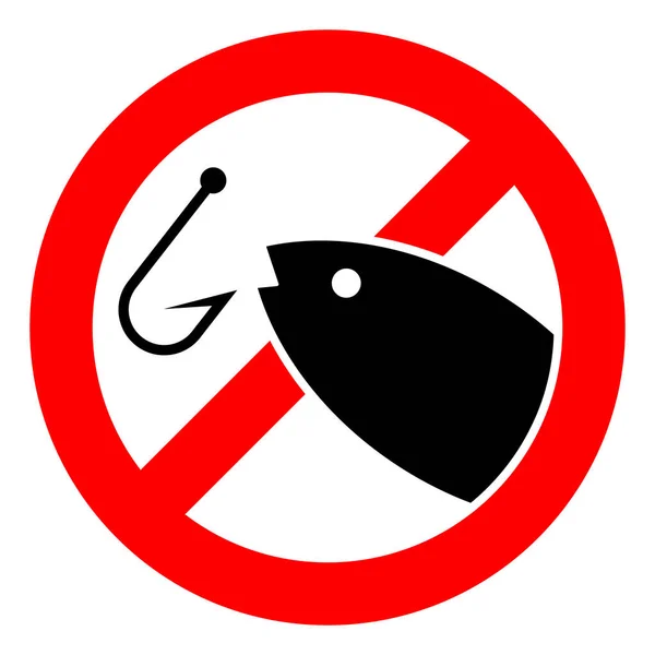 Raster No Fishing Icon Illustration — Stock Photo, Image