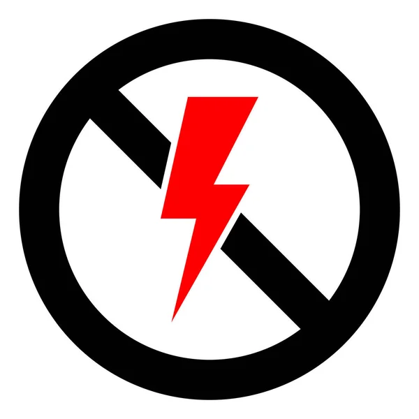 Raster No Electricity Icon Illustratie — Stockfoto