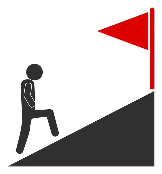 Ilustração do ícone de escalada do objetivo da montanha — Fotografia de Stock