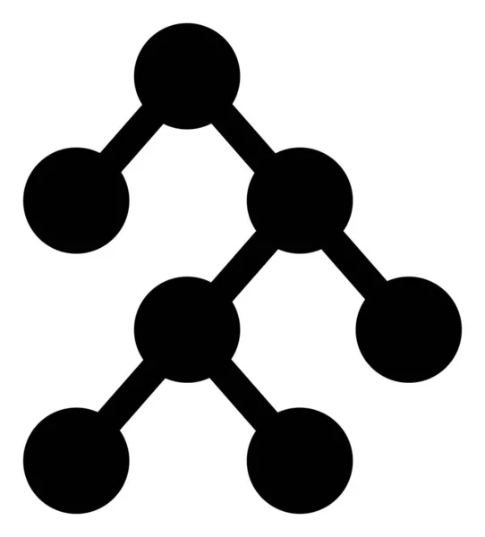 Ilustracja ikony drzewa binarnego Raster — Zdjęcie stockowe