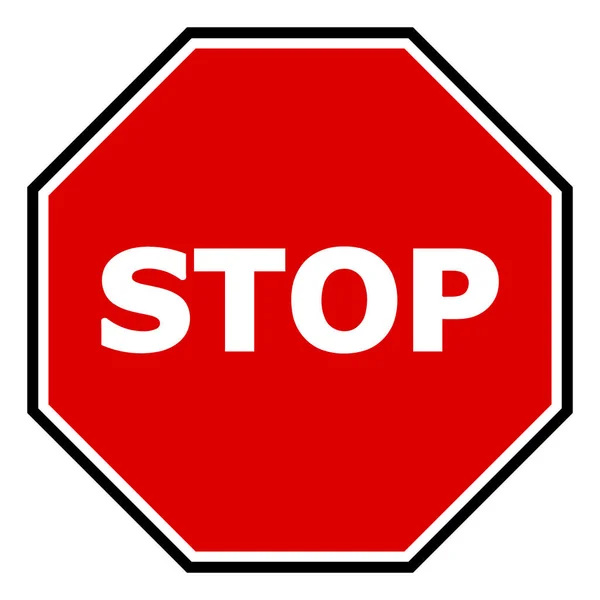 Raster Stop Octagon Sign Ikon Illustration — Stockfoto