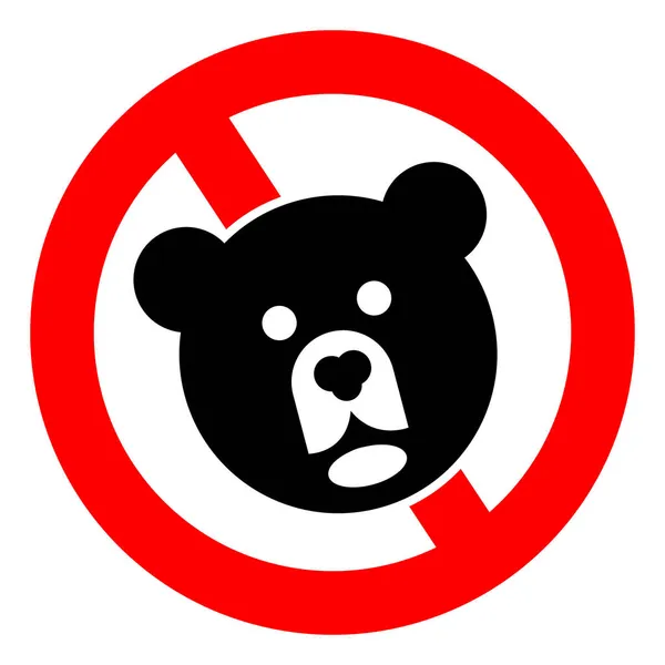 Raster Stop Bear Icon Illustration — Stock Photo, Image