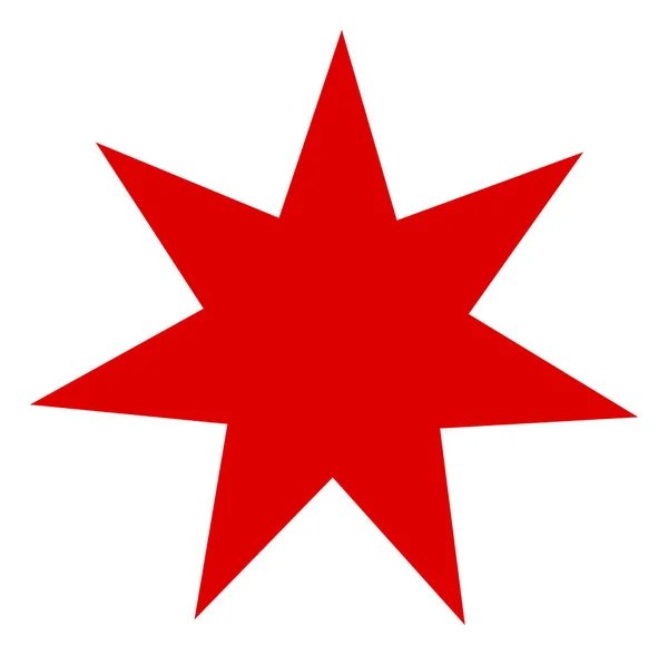 Raster Siedem Pointed Ikona Ilustracja gwiazdy — Zdjęcie stockowe