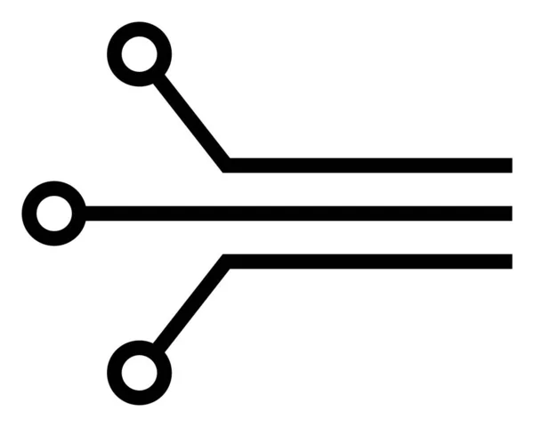 Raster Circuit Linki Ilustracja Ikona — Zdjęcie stockowe