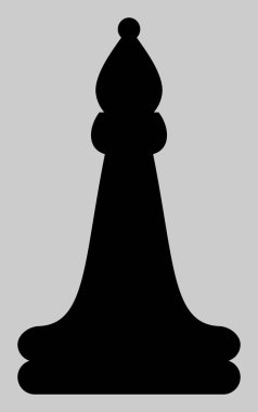 Vektör Satranç Piskoposu Simgesi İllüstrasyonu