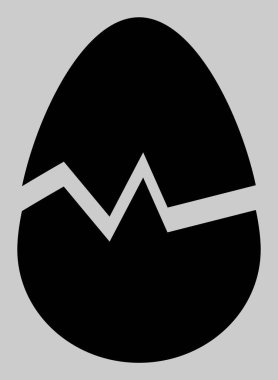 Vektör Kırık Yumurta Simgesi İllüstrasyonu