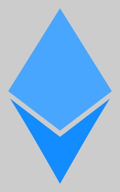 Vektör Ethereum Kristal Simgesi İllüstrasyonu