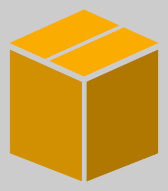 Vektör Kapalı Karton Kutu Simgesi İllüstrasyonu