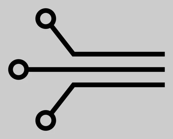 Vector Circuit Links ikon illusztráció — Stock Vector