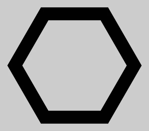 Vector Empty Hexagon Icon Illustration — 스톡 벡터