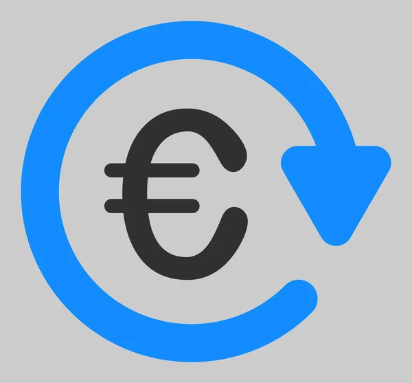 Vector Euro Pay Opnieuw Ikoon Illustratie — Stockvector