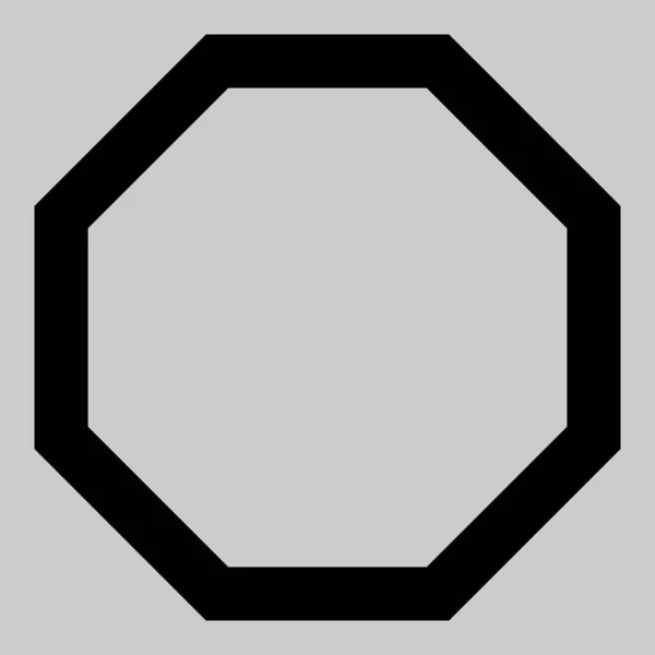 Illustrazione dell'icona ottagonale vuota vettoriale — Vettoriale Stock