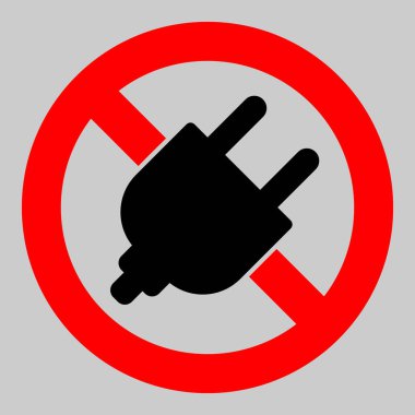 Vektör Yasaklanmış Elektriksel Eklenti Simgesi ResmiComment