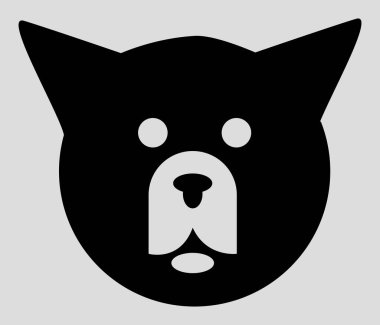 Vektör Köpek Başı Simgesi İllüstrasyonu