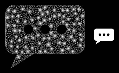 Vektör Ağı Chat İletisi Parlak Kabuk İşaretleriyle