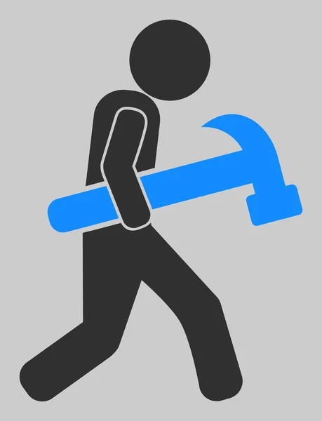 Vector Hammer Courier Icon Illustratie — Stockvector