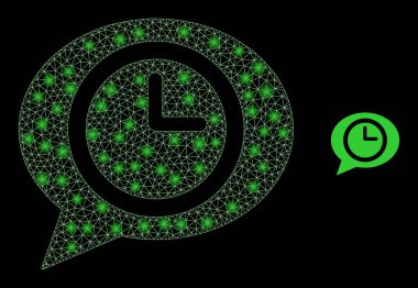 Parlak Takımyıldız Işıklarıyla Vektör Ağ Mesaj Balonu