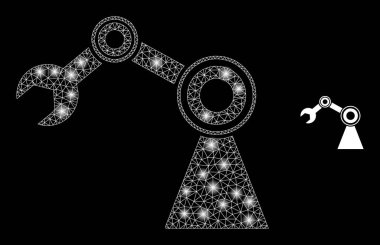 Sihirli Takımyıldızı Benekli Vektör Ağ Endüstriyel Robot