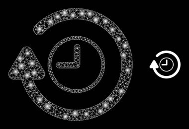 Parlayan Tel Çerçeve Noktalarıyla Saat Yönünde Vektör Ağı DöndürName