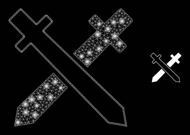 Işık Kablosu Noktalı Vektör Ağ Kılıçları