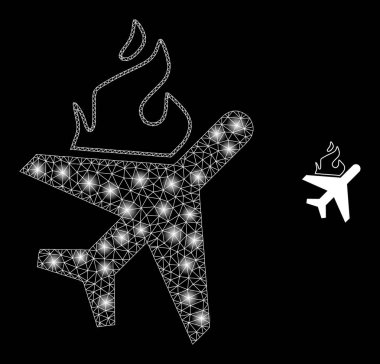 Parlak Takımyıldızı Benekli Vektör Ağ Ateşli Uçak