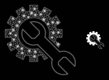 Parlak Ağ Benekleriyle Vektör Ağı Ayarlama AracıName