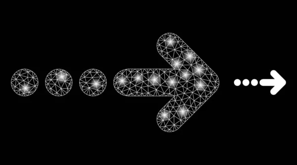Vector Mesh Web Enviar derecho con destellos de constelación mágica — Archivo Imágenes Vectoriales