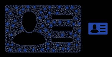 Görkemli Kablo Çerçeveli Vektör Ağ Kullanıcı Hesap Kartı