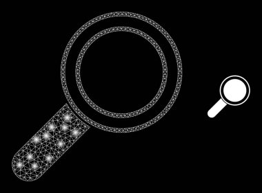 Sihirli Takımyıldızı Işıkları ile Vektör Ağ Büyüteç Aracı