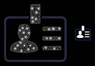 Resmedilmiş Kablo Çerçeve Yıldızları ile Vektör Ağ Kullanıcı Rozeti