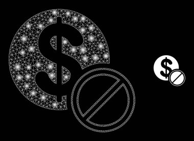 Parlak Takımyıldızı Benekli Vektör Ağı Yasak Doları