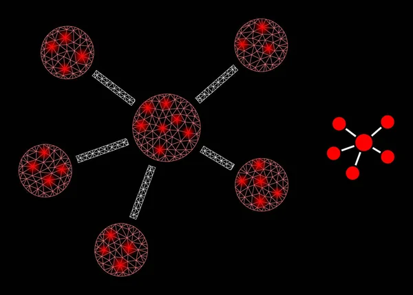 具有明亮星点的向量网关系 — 图库矢量图片