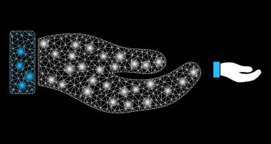 Parlayan Leke Noktalarıyla Vektör Ağ Dilekçesi Eli