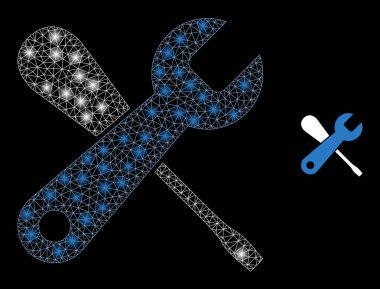 Parlak Leke Noktalı Vektör Ağ Servisi Araçları